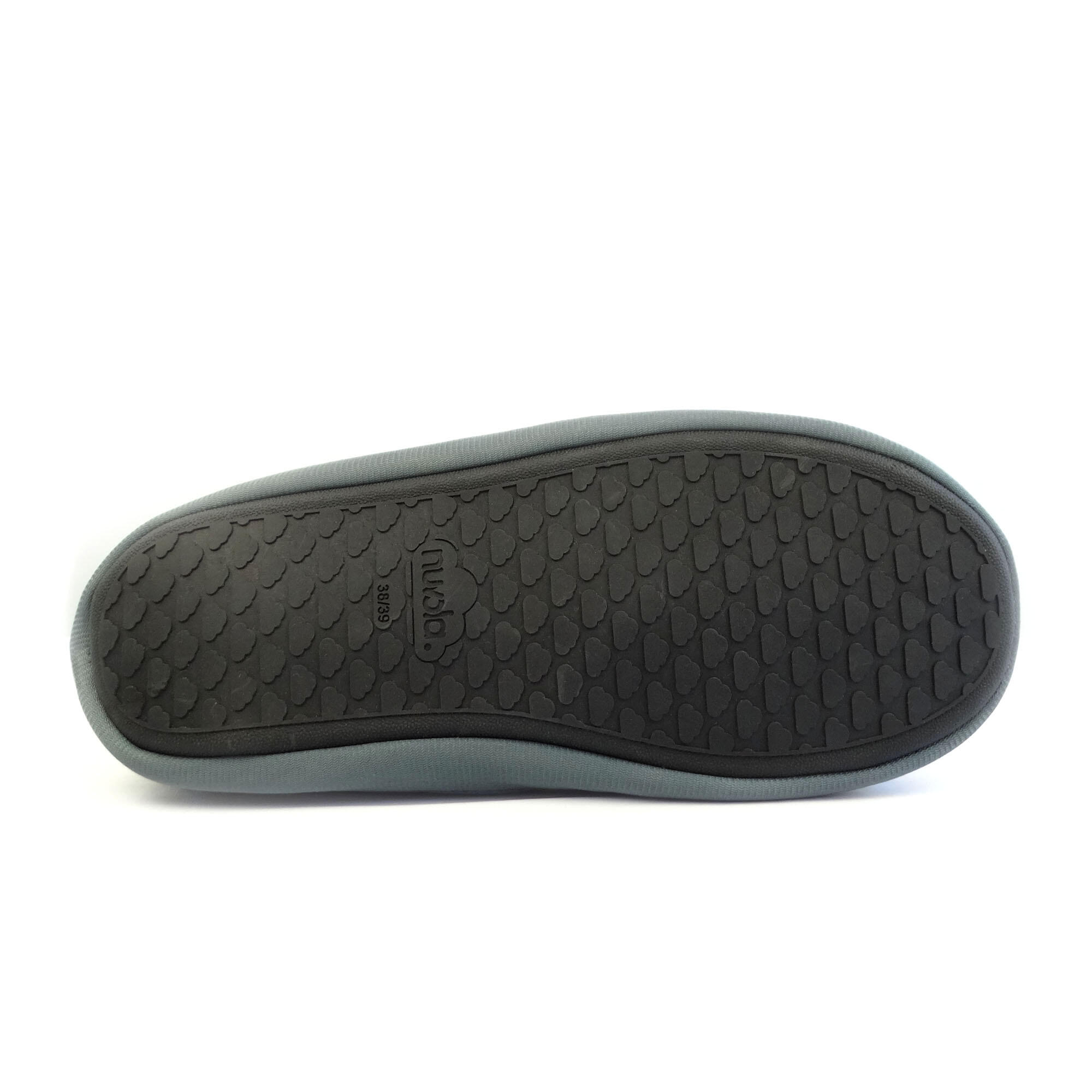 Chaussons unisex Nuvola de couleur gris foncé avec semelle en gomme 5/6