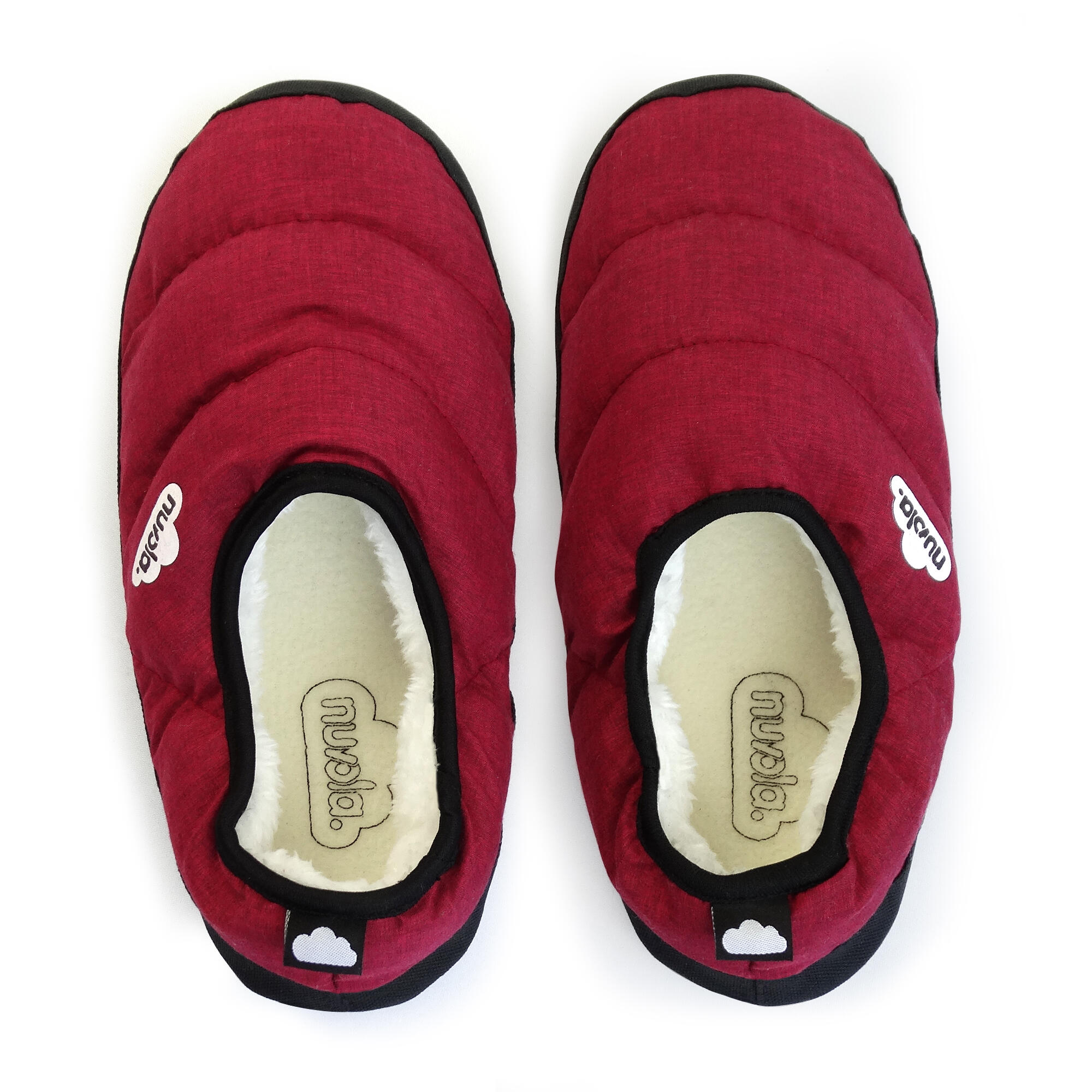 Pantuflas Nuvola Granate Acolchadas suela goma 4/7