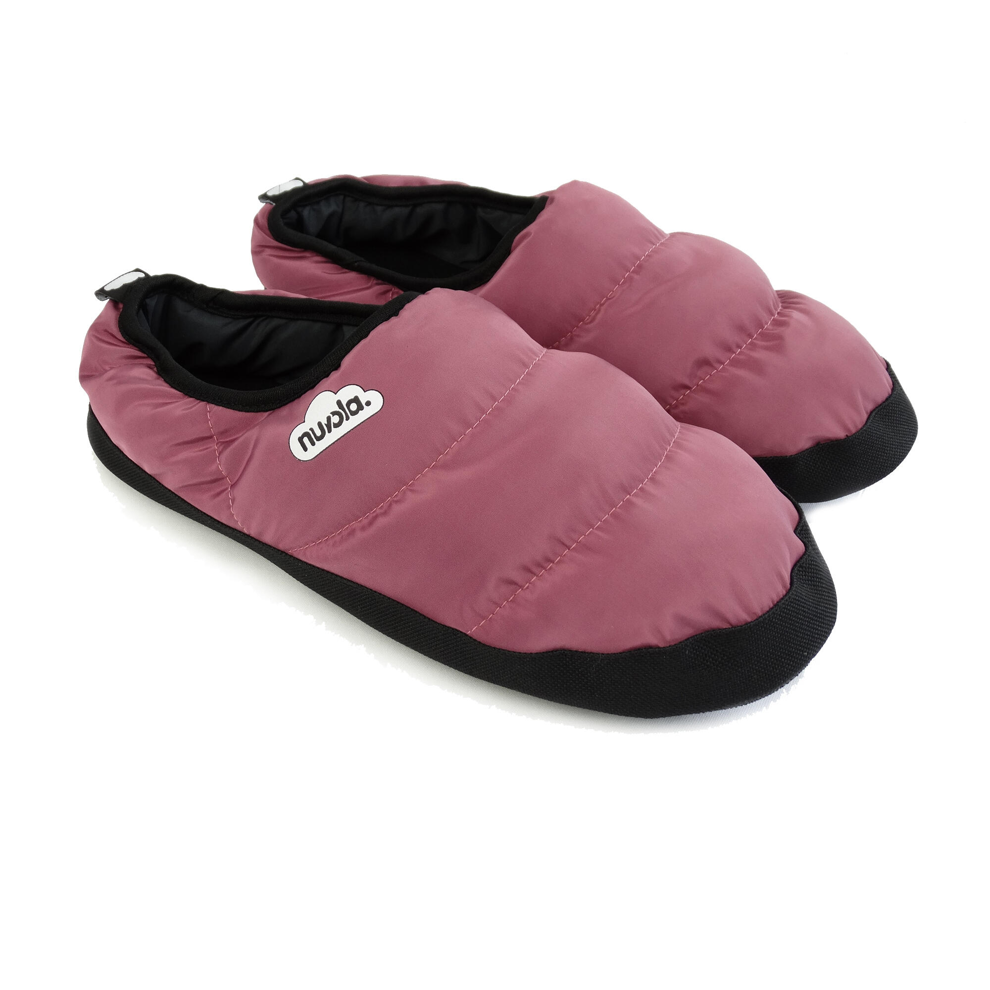 Chaussons unisex Nuvola de couleur rose pâle avec semelle en gomme 3/6