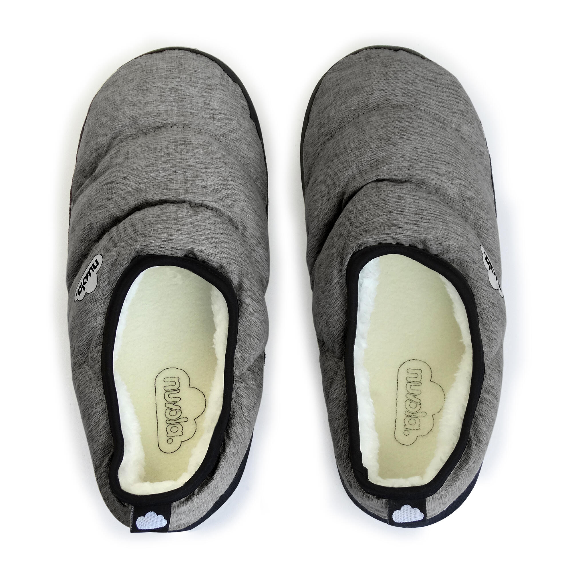 Nuvola grijze unisex slippers met rubberen zool 4/6