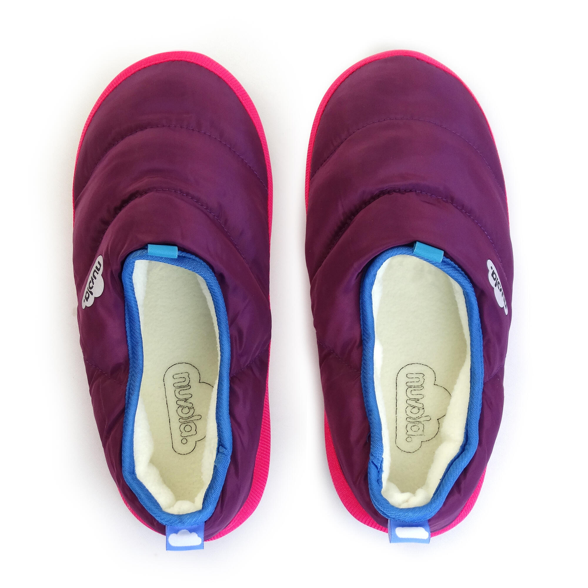 Chaussons unisex Nuvola de couleur violet avec semelle en gomme 4/7