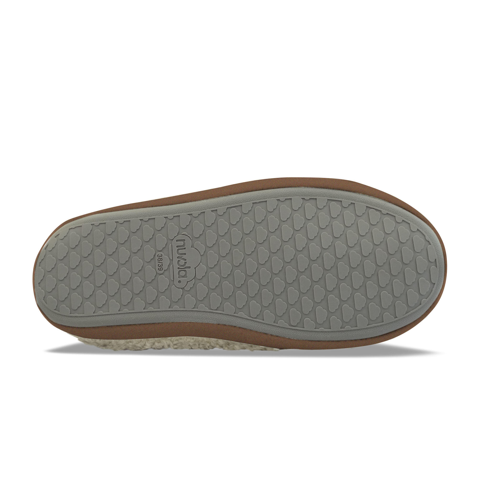Pantufas unissex nuvola de cor bege com solo de bleracha 5/6