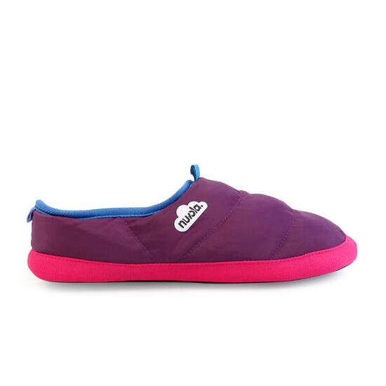 Chaussons unisex Nuvola de couleur violet avec semelle en gomme