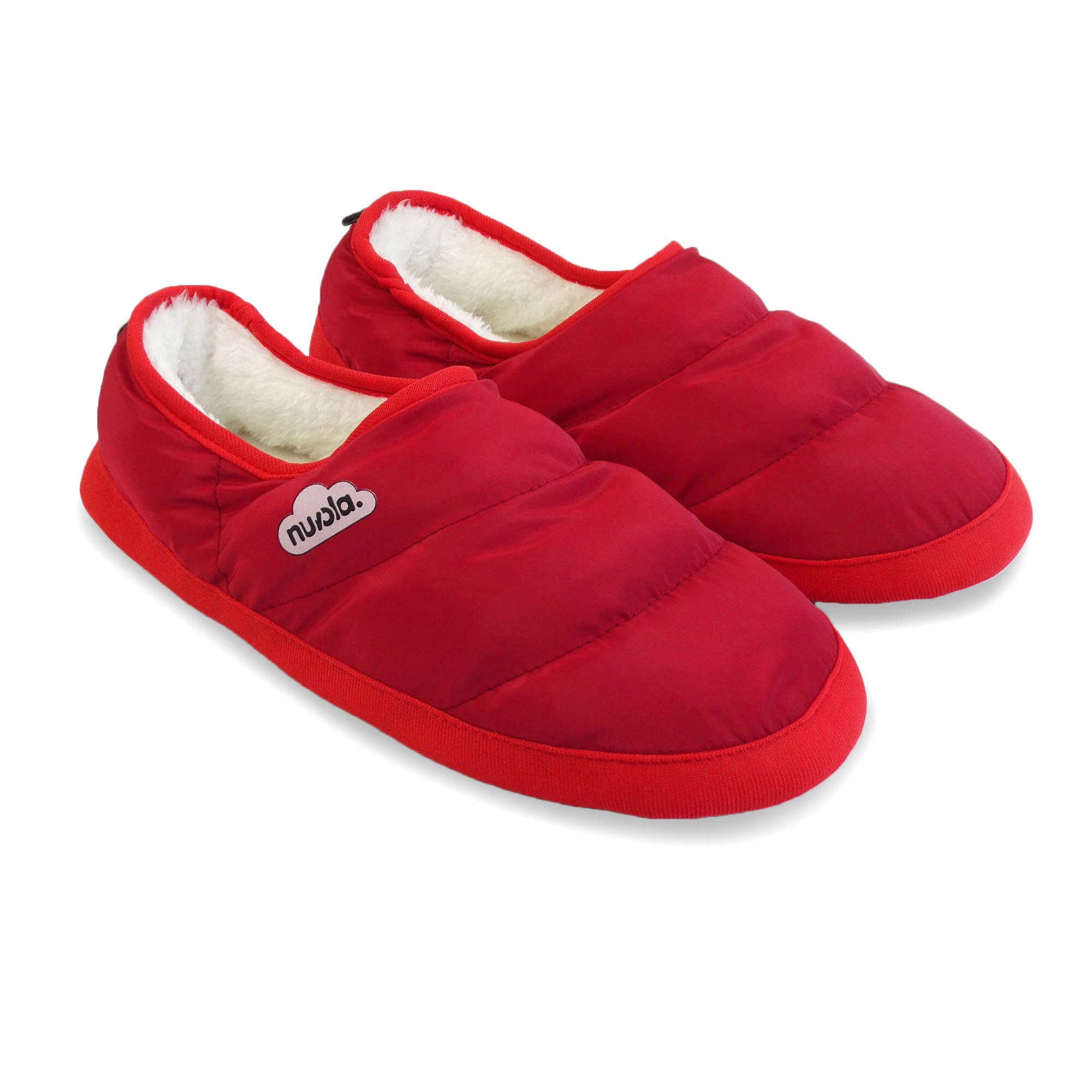 Nuvola Unisex Hausschuhe in rot mit Gummisohle 3/6