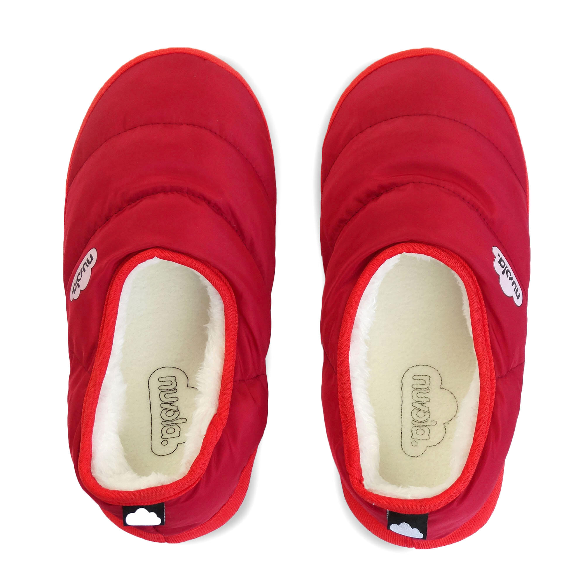 Nuvola Unisex Hausschuhe in rot mit Gummisohle 4/6