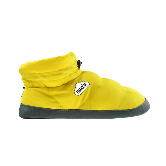 Chaussons unisex Nuvola de couleur jaune avec semelle en gomme