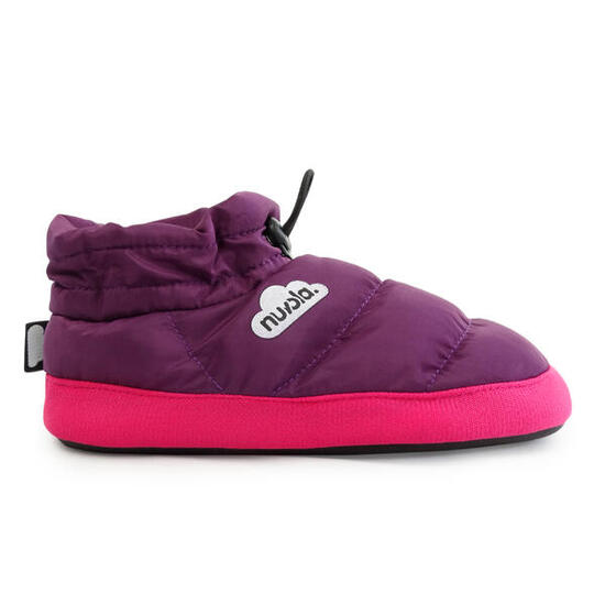 Chaussons unisex Nuvola de couleur violet avec semelle en gomme
