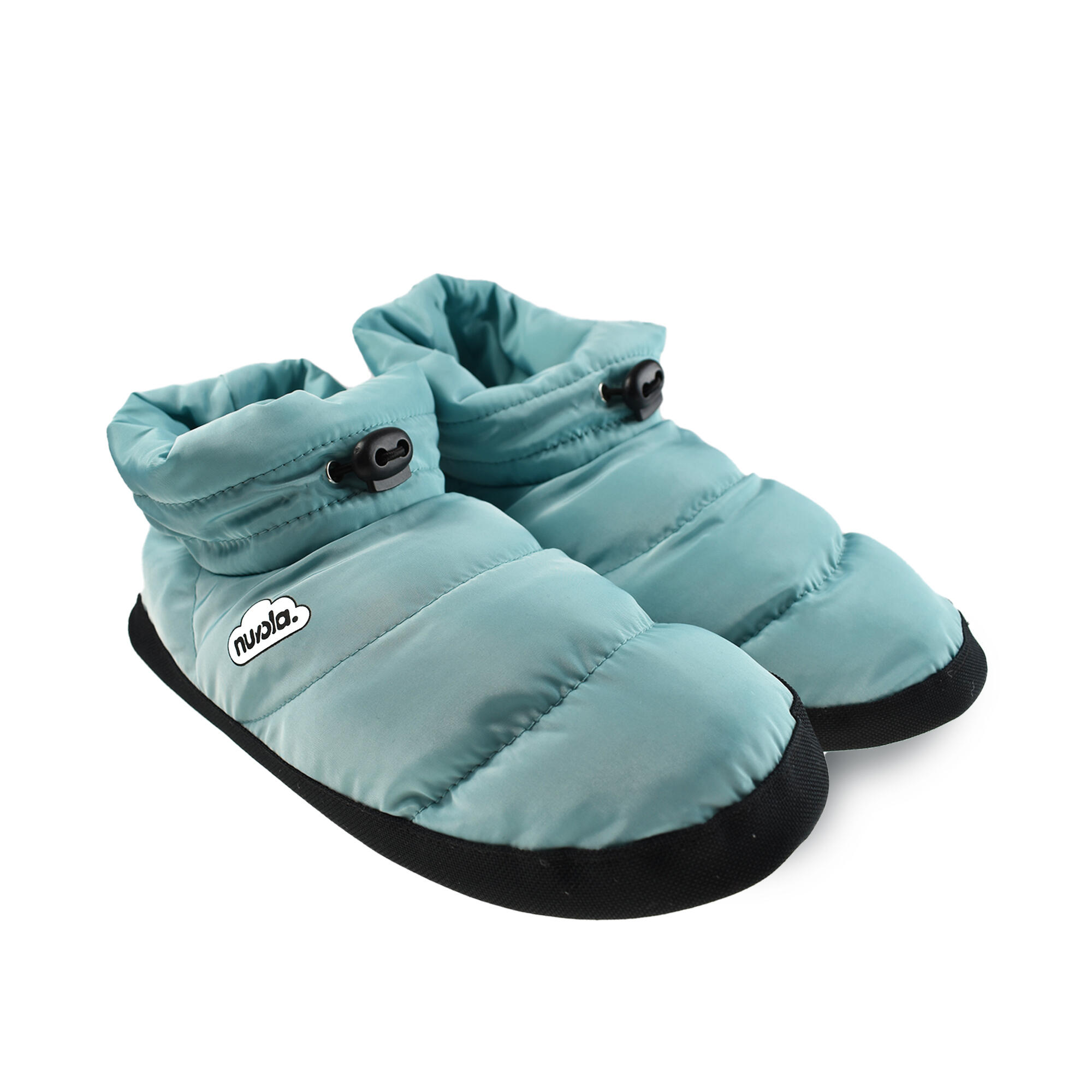 Chaussons unisex Nuvola de couleur vert eau avec semelle en gomme 2/6