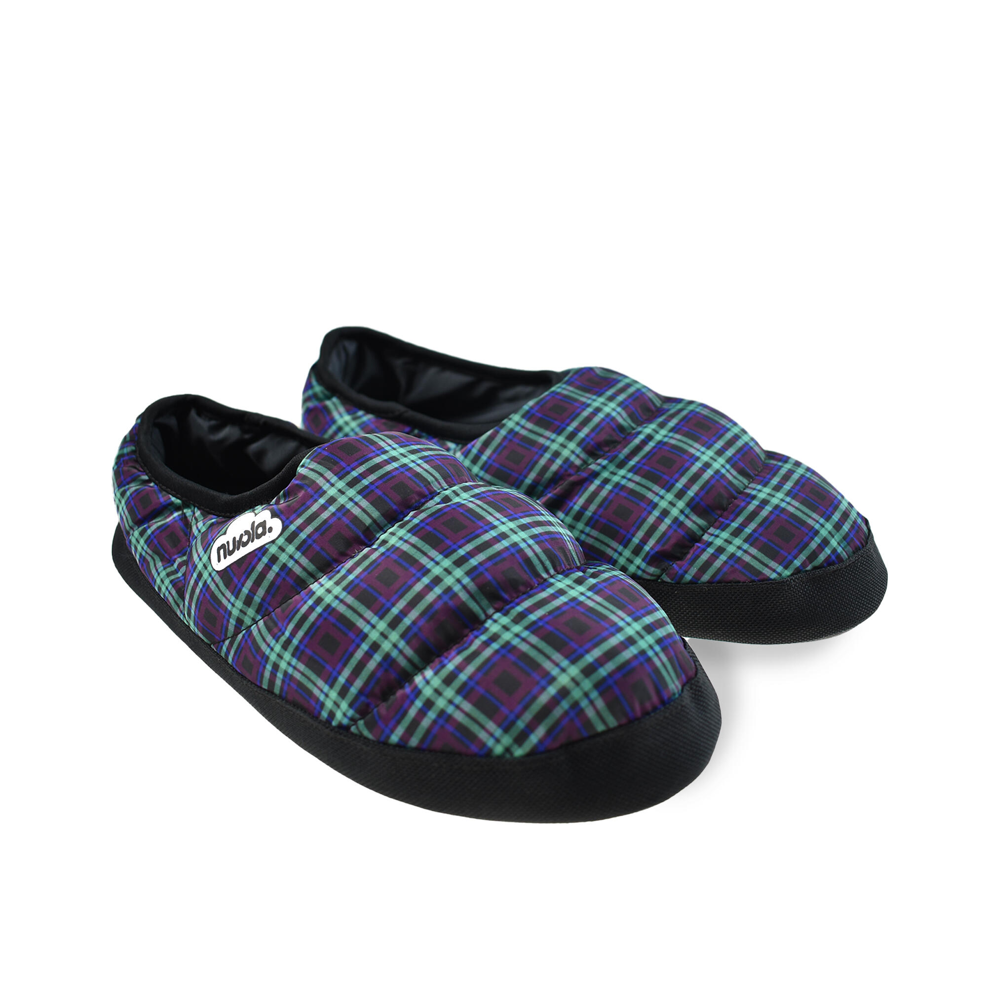 Pantuflas Nuvola Multi Verde Acolchadas suela goma 2/6