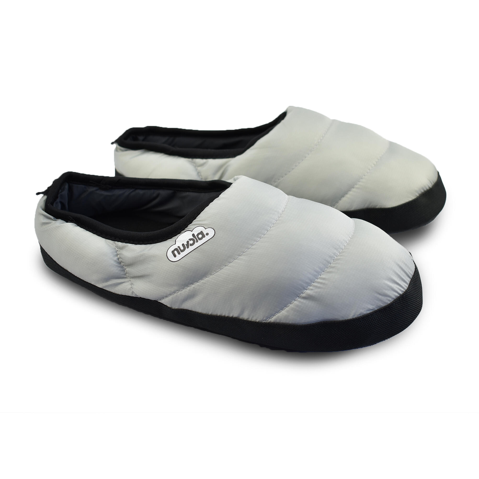 Pantuflas Nuvola Gris Acolchadas suela goma Antideslizante 2/6