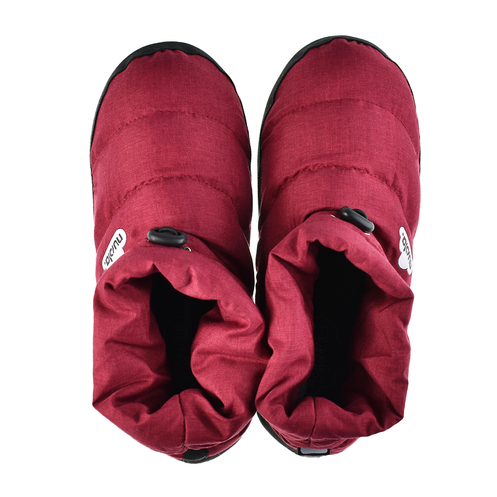 Nuvola unisex loungeslippers in kastanjebruin met rubberen zool 4/6