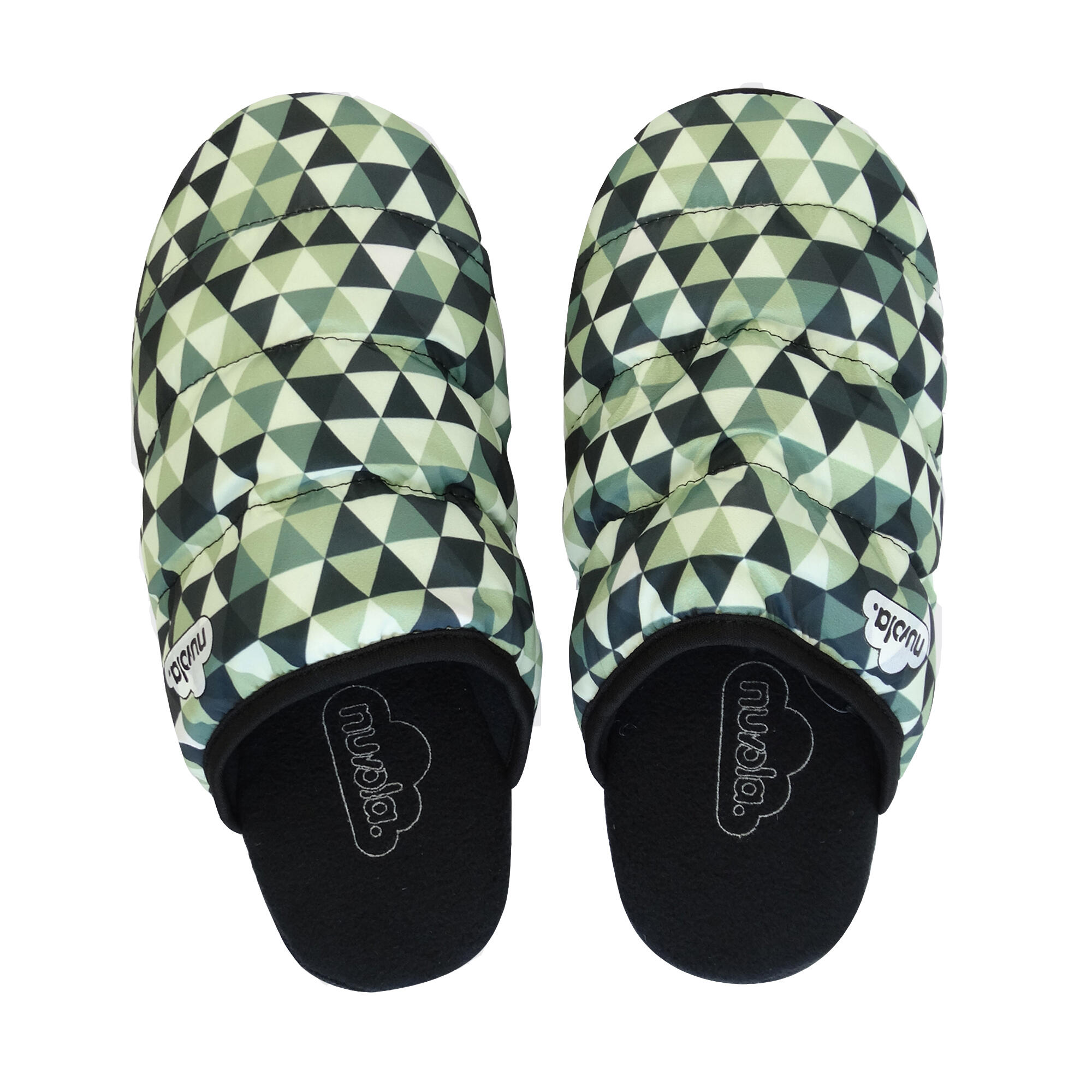 Pantufas Unissex Nuvola de Cor Verde Com Solo de Bleermer 3/4