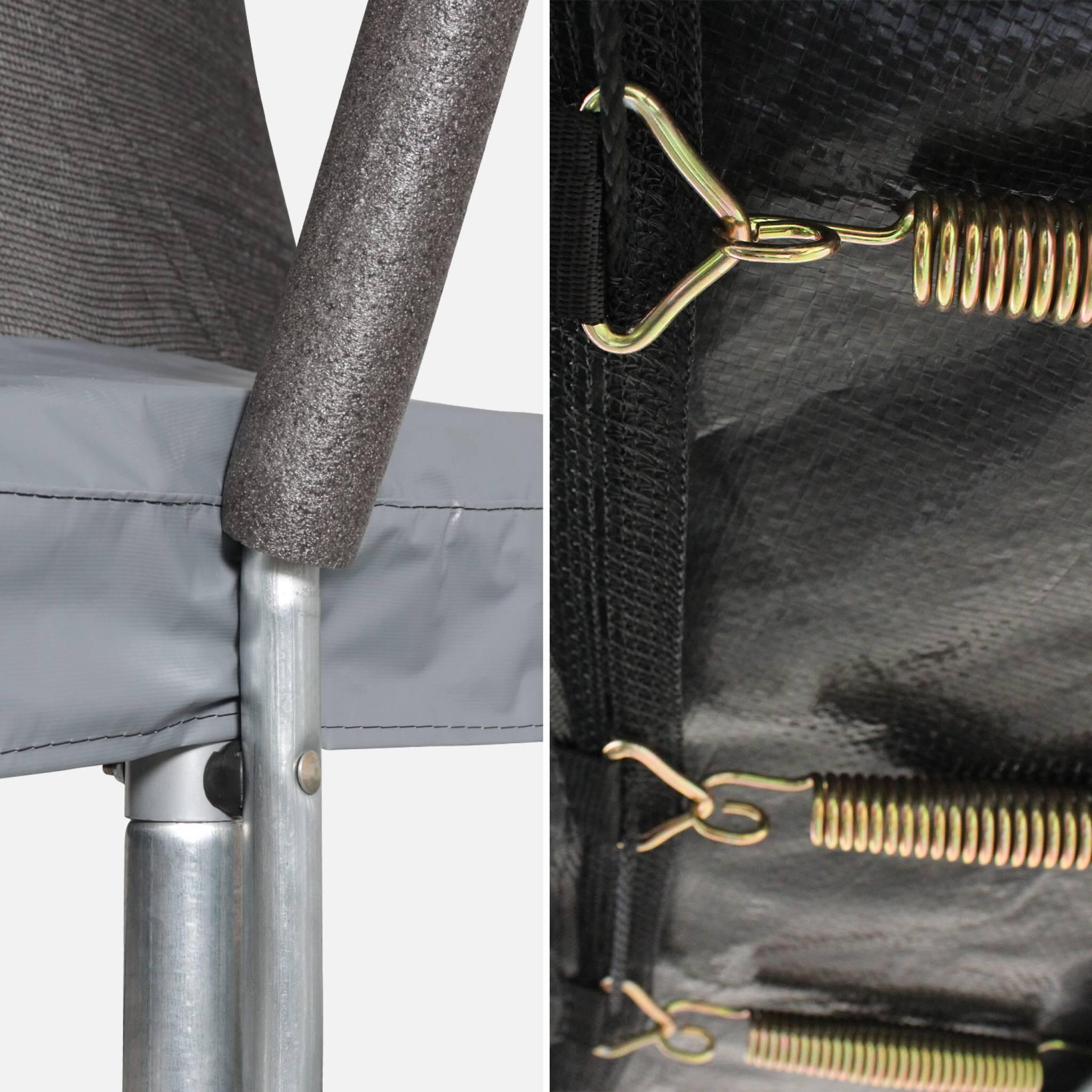 Trampolim redondo Ø 430cm cinza com rede de segurança interna - Venus Inner 4/5