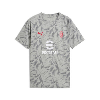 Ac milan pre-match shirt voor jongeren puma smokey gray white