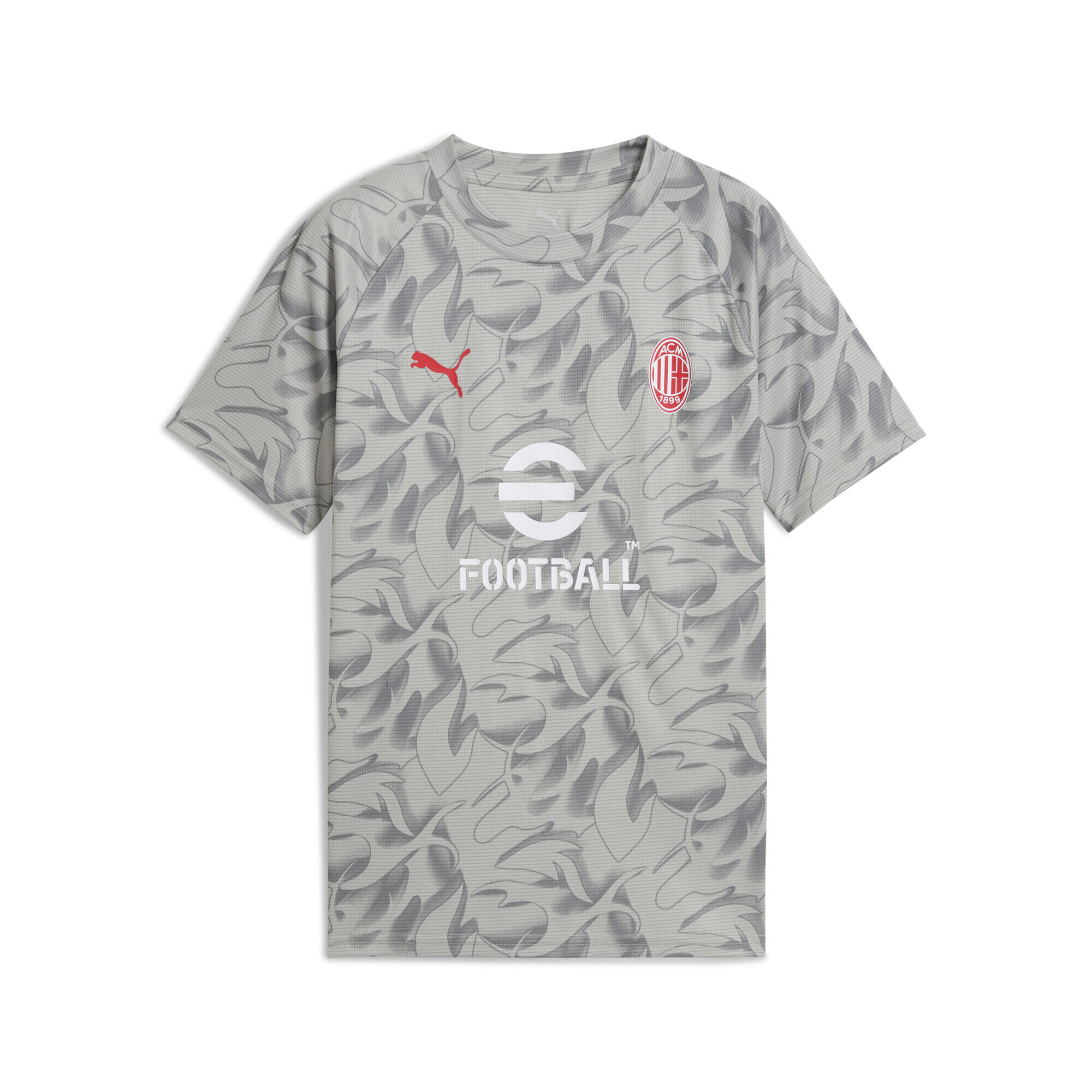 Młodzieżowa koszulka przedmeczowa AC Milan PUMA Smokey Gray White