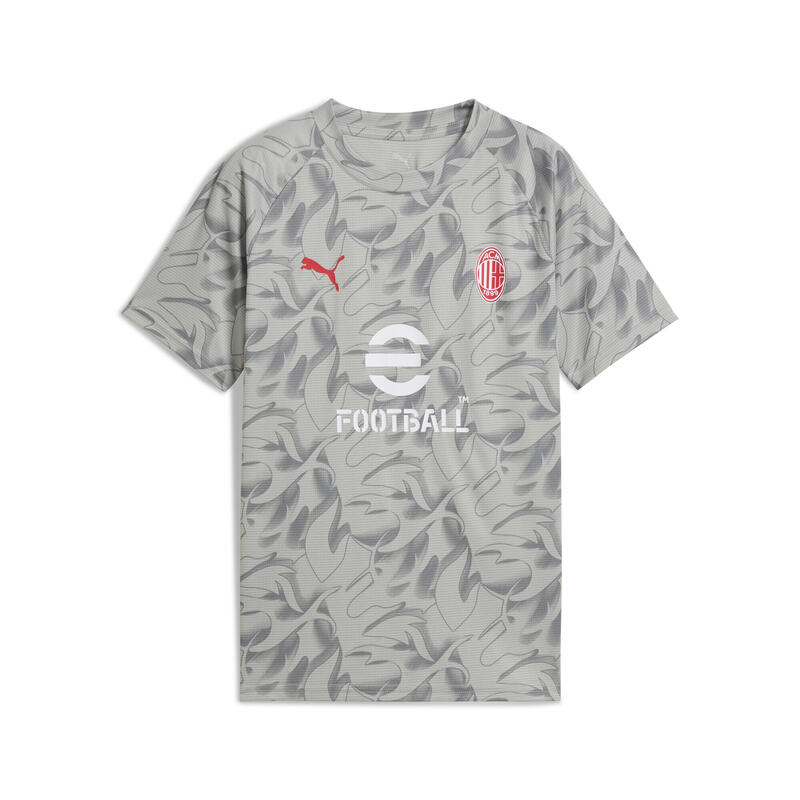 Młodzieżowa koszulka przedmeczowa AC Milan PUMA Smokey Gray White