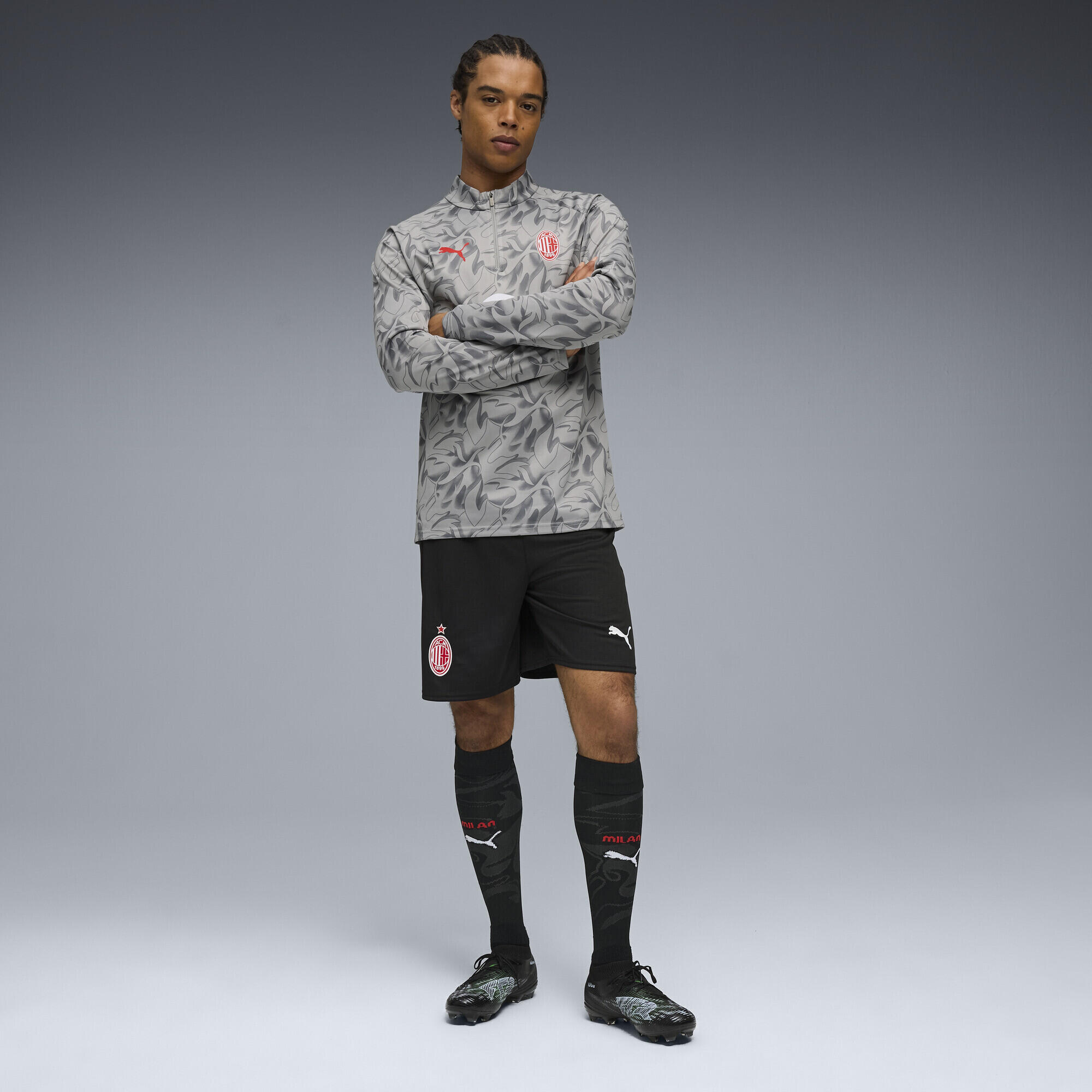 Haut d'avant-match à 1/4 zip AC Milan Homme PUMA 4/7