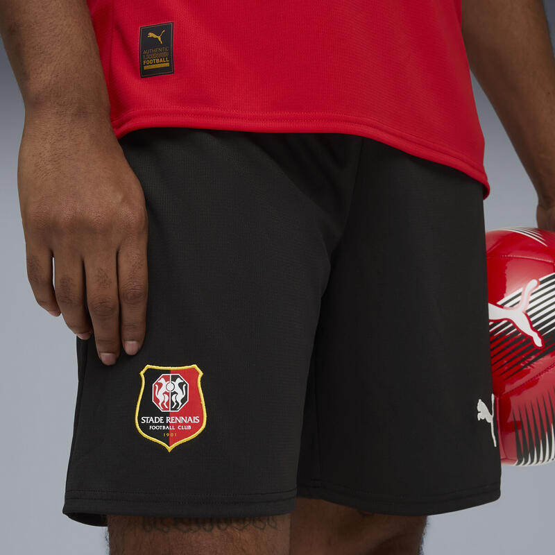 Șort bărbați cu talie elastică, logo, Stade Rennais Fc 25/26, negru PUMA