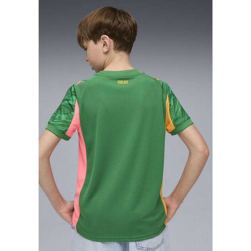 Młodzieżowa koszulka bramkarska AC Milan 25/26 PUMA Archive Green Intense Orange