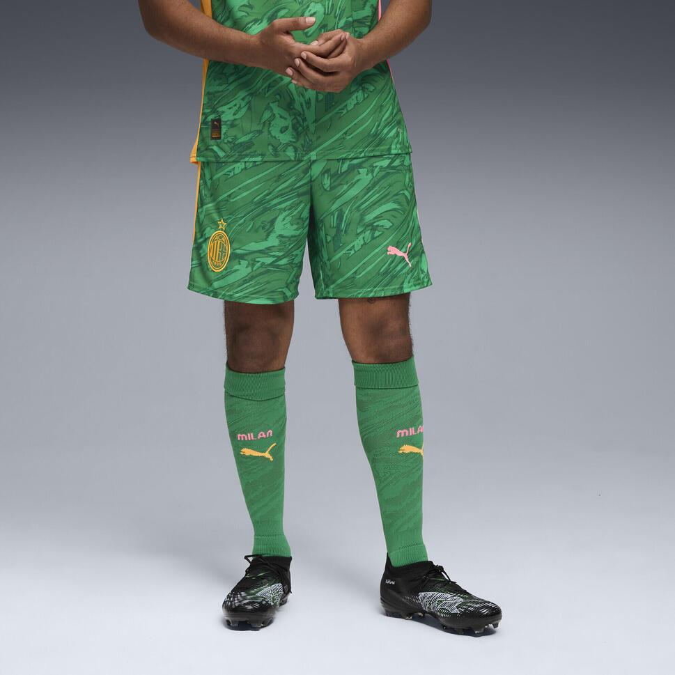 Męskie szorty bramkarskie AC Milan 25/26 PUMA Archive Green Intense Orange