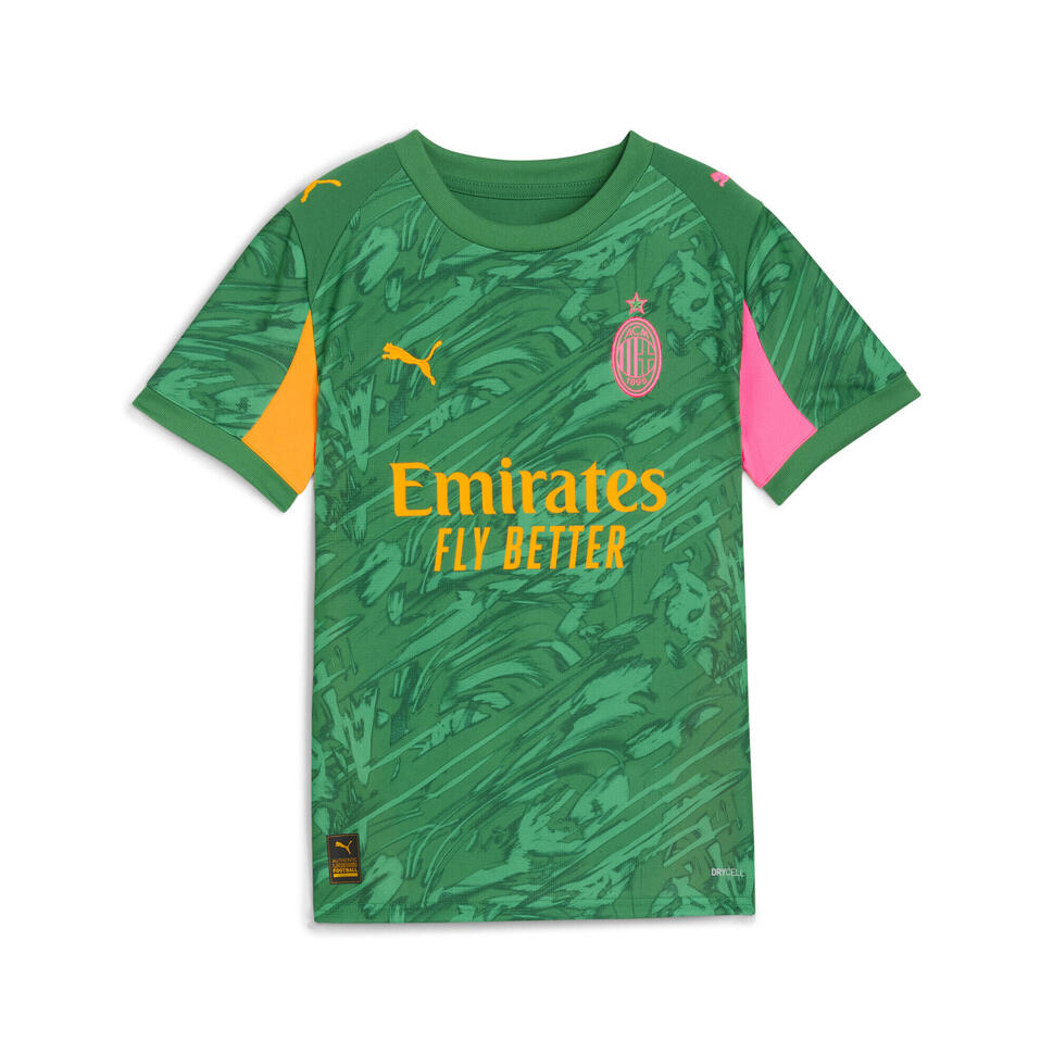 Młodzieżowa koszulka bramkarska AC Milan 25/26 PUMA Archive Green Intense Orange