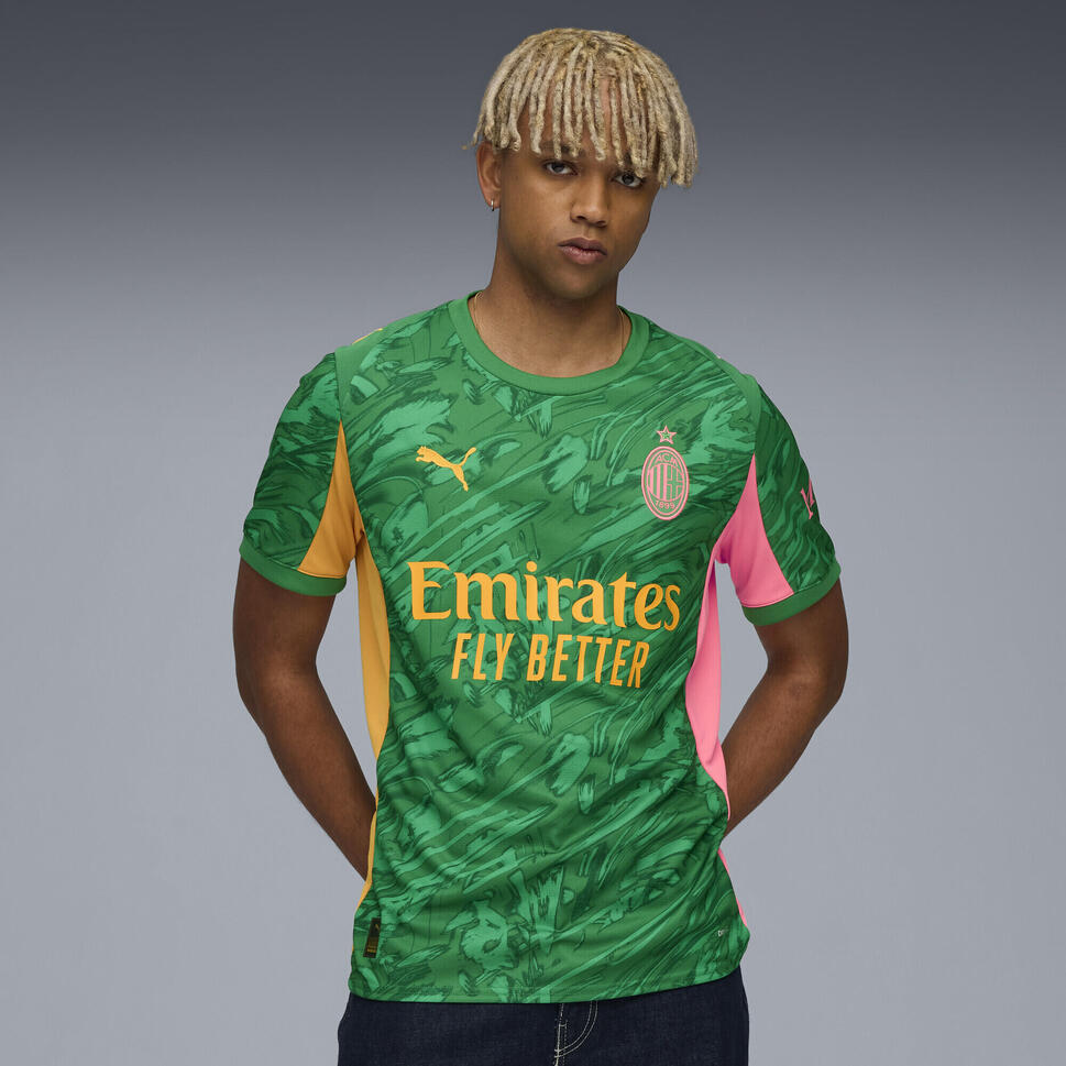 Męska koszulka bramkarska AC Milan 25/26 PUMA Archive Green Intense Orange