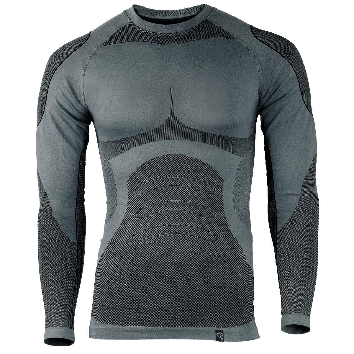 BLACK SNAKE Funktionsunterhemd Herren | Thermounterhemd 'Python' | Seamless | Grau