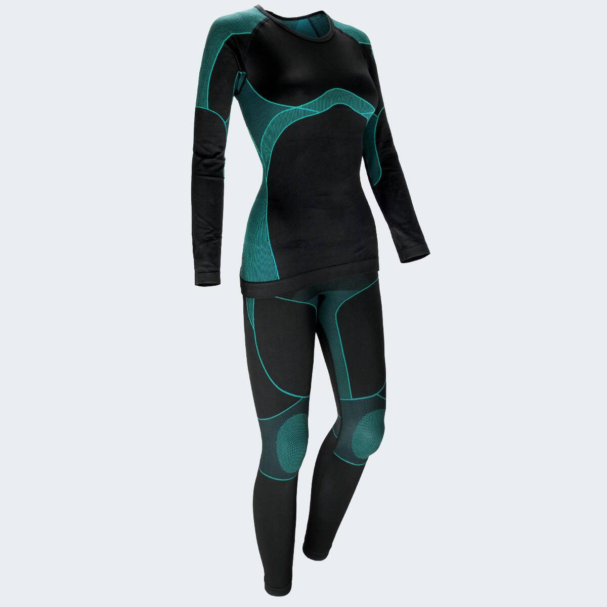 Damen Skiunterwäsche Set Funktionsunterwäsche Seamless Shirt und lange Hose 5/11