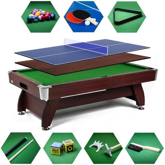 Stół bilardowy spływowy Vip Extra 9FT z nakładką ping-pong blat