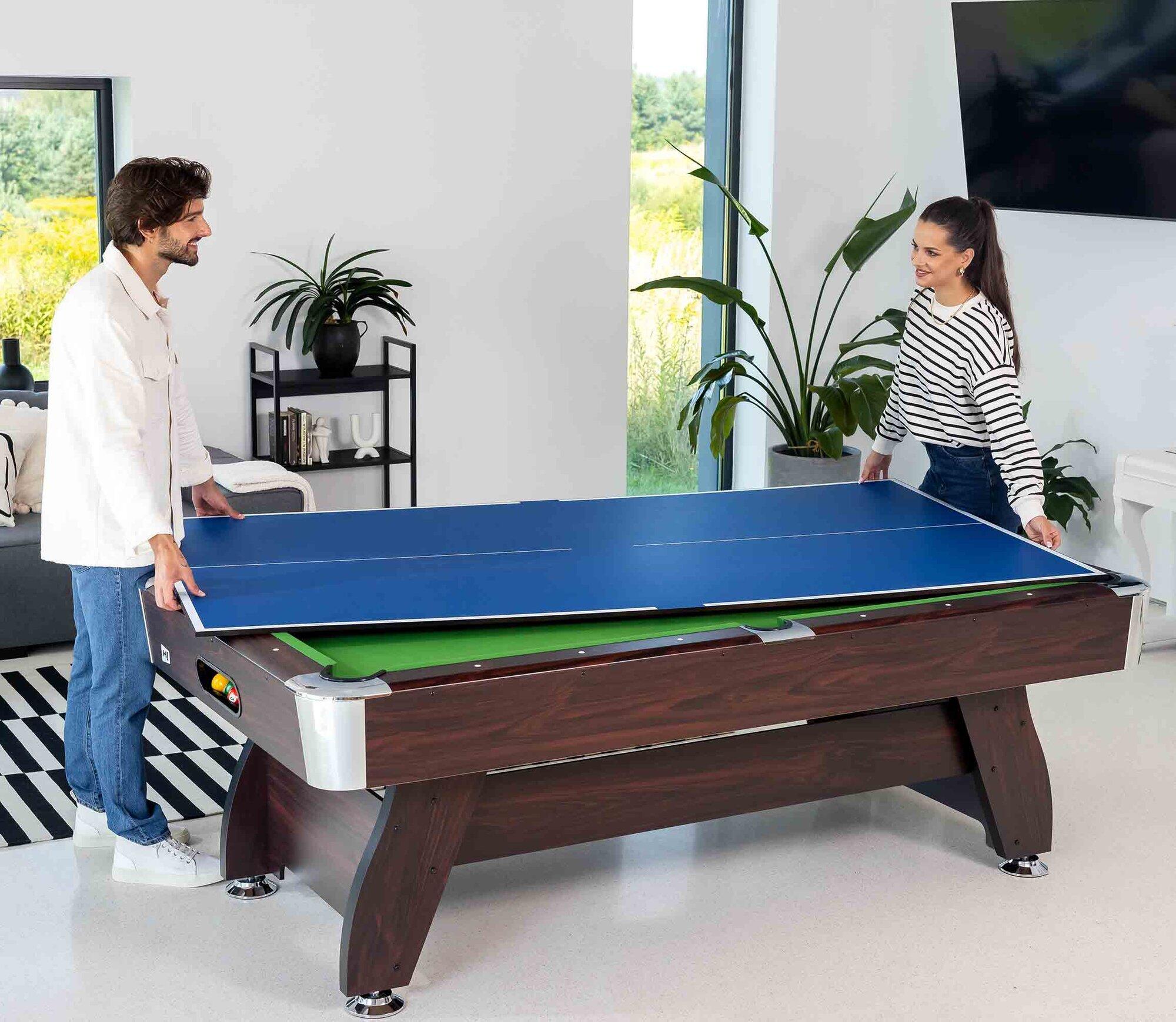 Stół bilardowy spływowy Vip Extra 9FT z nakładką ping-pong blat 2/7