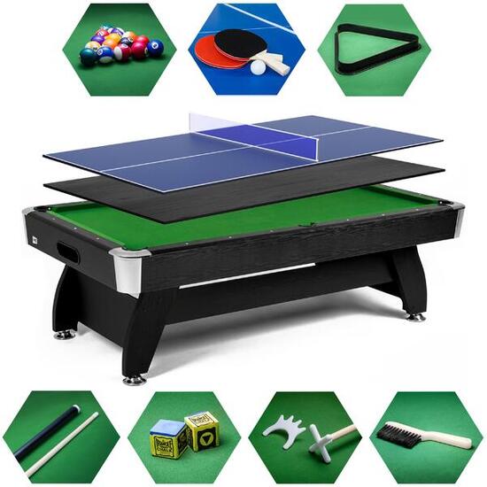 Stół bilardowy spływowy Vip Extra 9FT z nakładką ping-pong blat