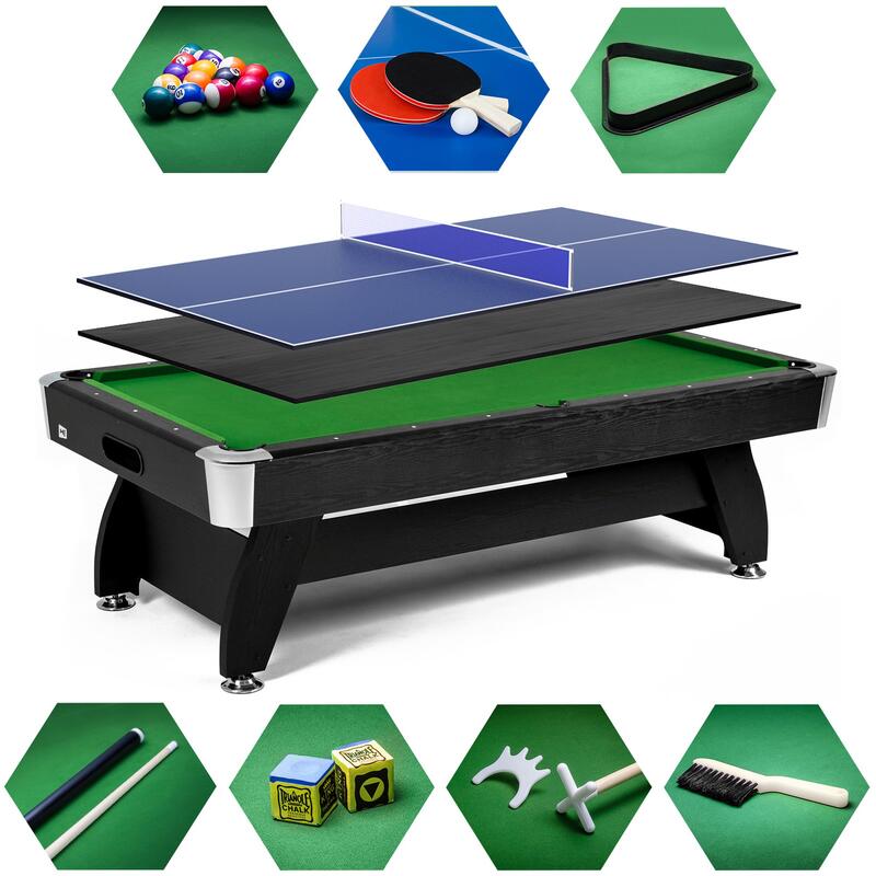 Stół bilardowy spływowy Vip Extra 8FT z nakładką ping-pong blat