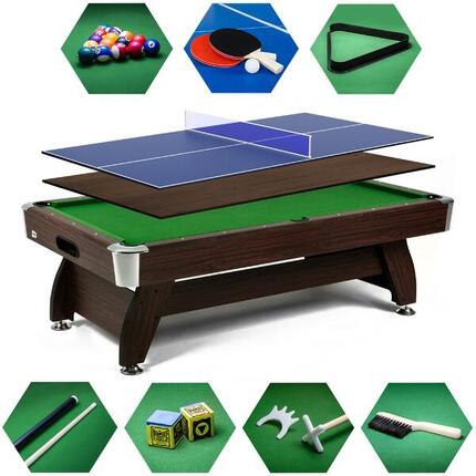 Stół bilardowy spływowy Vip Extra 8FT z nakładką ping-pong blat