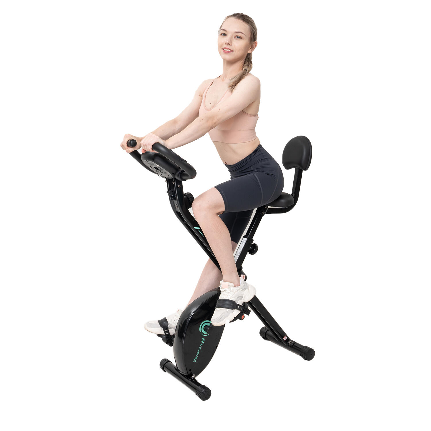 Bicicleta de exercício, x-bike, dobrável, 8 níveis de resistência, silenciosa