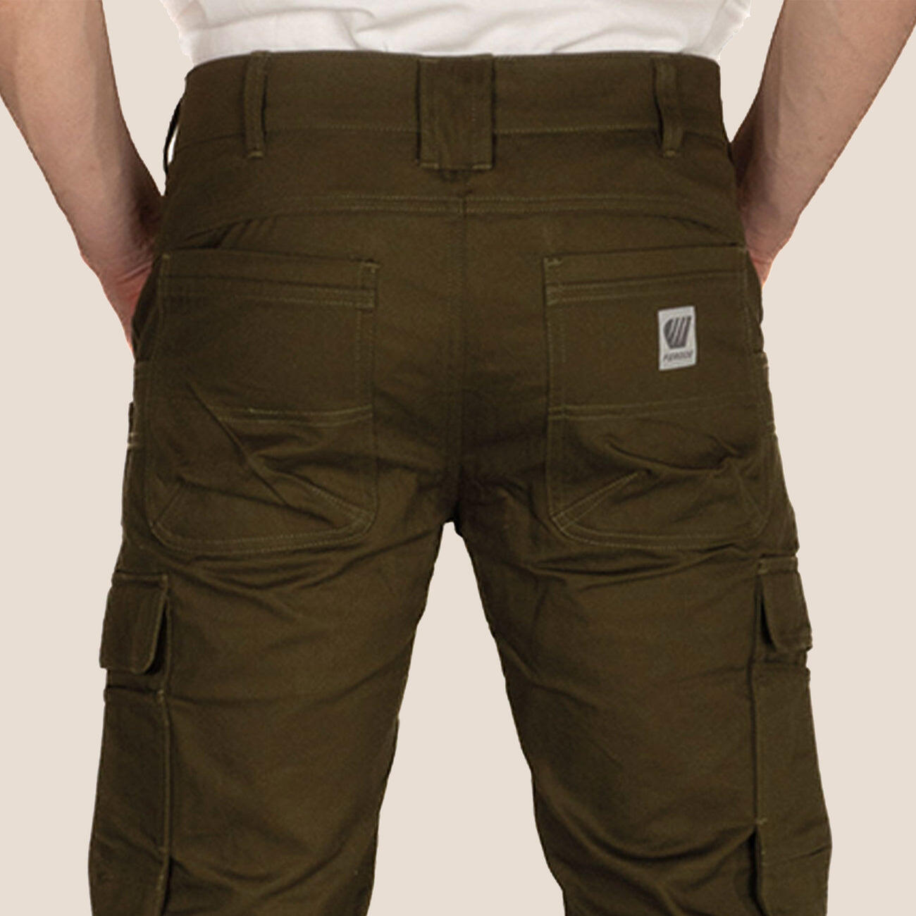 Spodnie cargo wielokieszeniowe – khaki 2/5