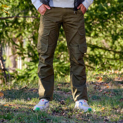 Spodnie cargo wielokieszeniowe – khaki