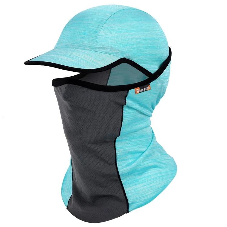West Biking - Cagoule 3-en-1 D'Été Anti-uv Rafraîchissant Et Respirant - Bleu Bébé - Cagoule - Bleu - Taille Unique - Decathlon