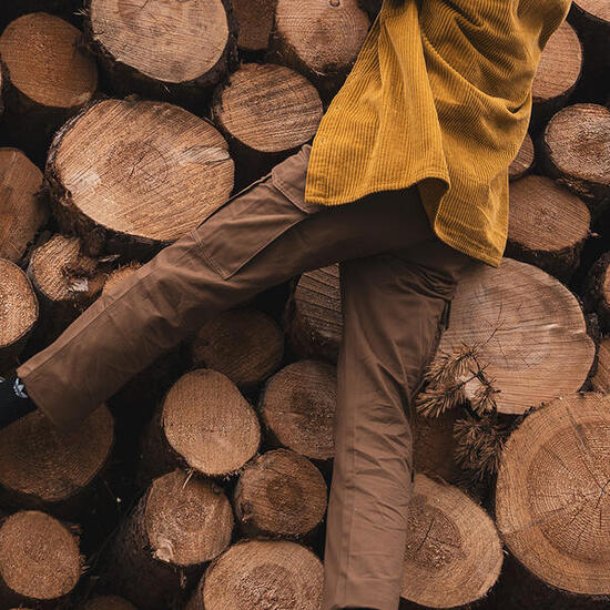 Spodnie cargo wielokieszeniowe – brązowe