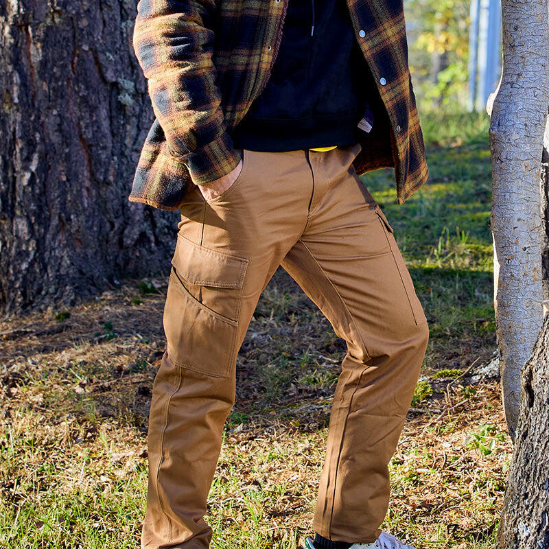 Pantaloni cargo multitasche – Marrone 4/4