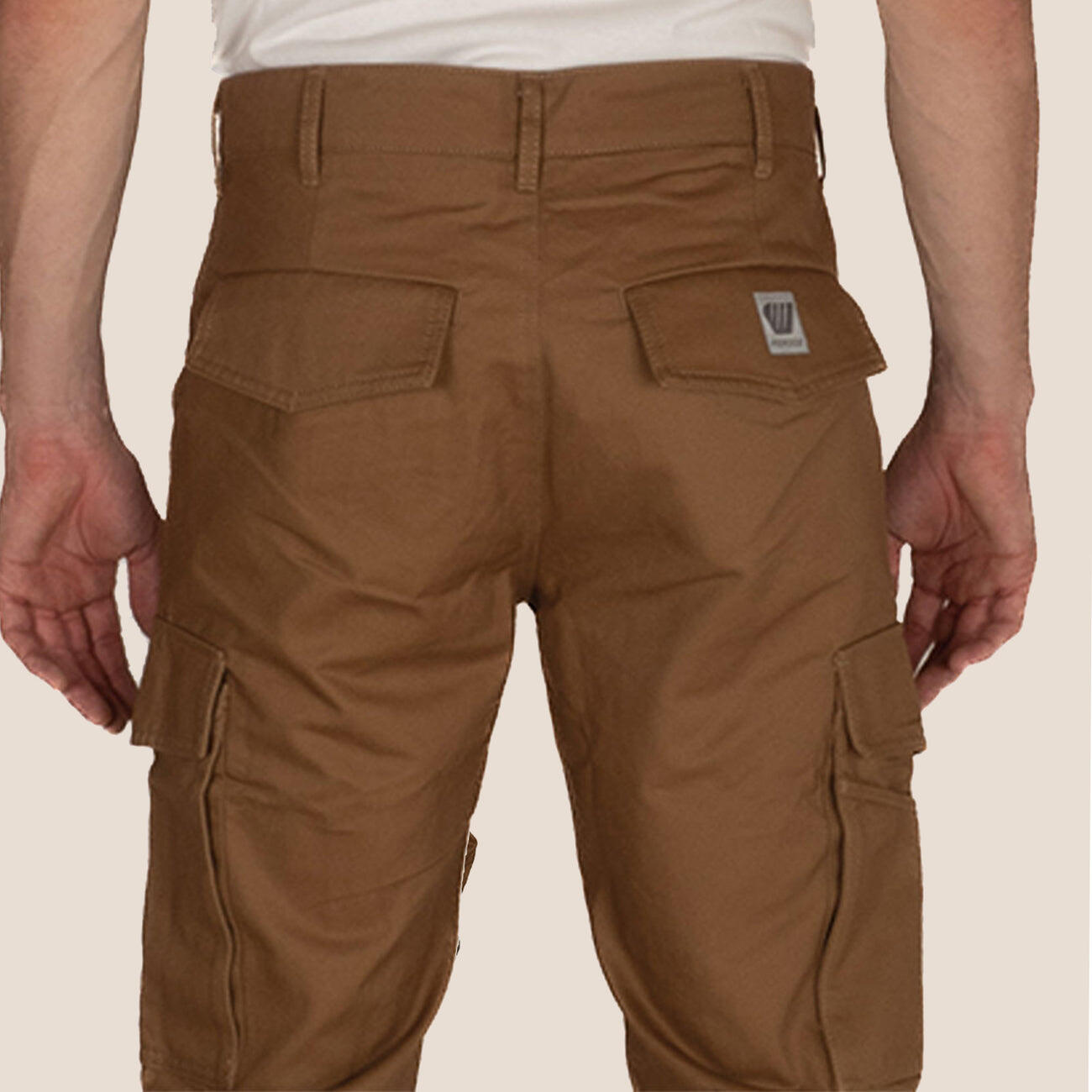 Pantaloni cargo multitasche – Marrone 3/4