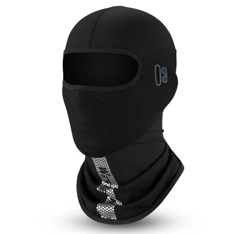 Cagoule D'été Moto WUBAYI En Soie Glacée - Anti-UV, Respirante, Rafraîchissante - Unisexe Noir - Pour Moto, Vélo, Sport Outdoor