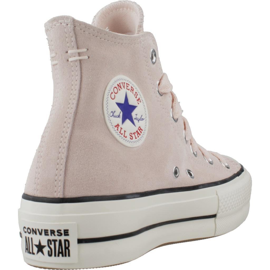 Baskets Converse Modèle Chuck Taylor All Star Lift Plataform Suede Couleur Rose 3/5