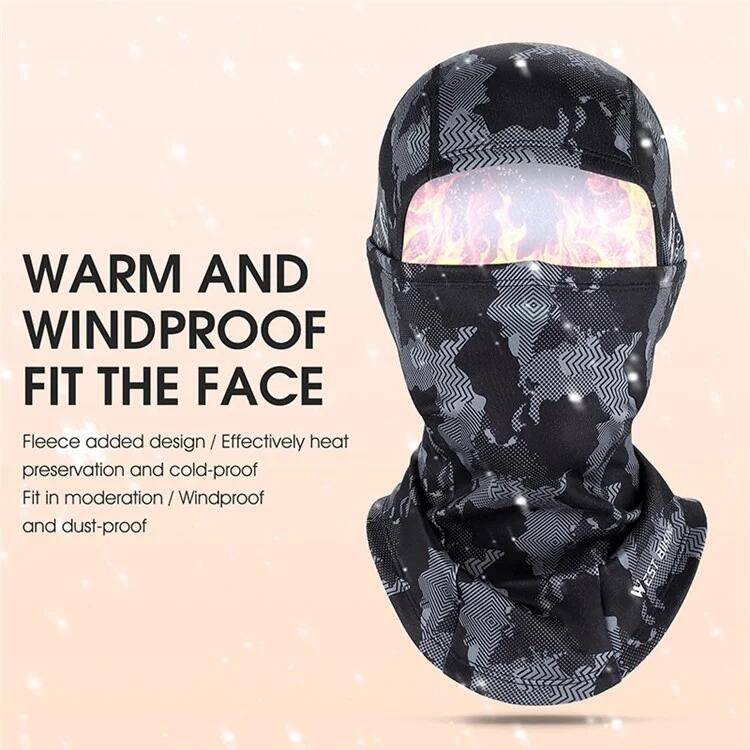 Cagoule de cyclisme d'extérieur chaude d'hiver avec trous pour lunettes 6/7