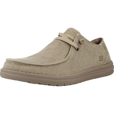 Canvas sneakers heren skechers melson-raymon bruin
