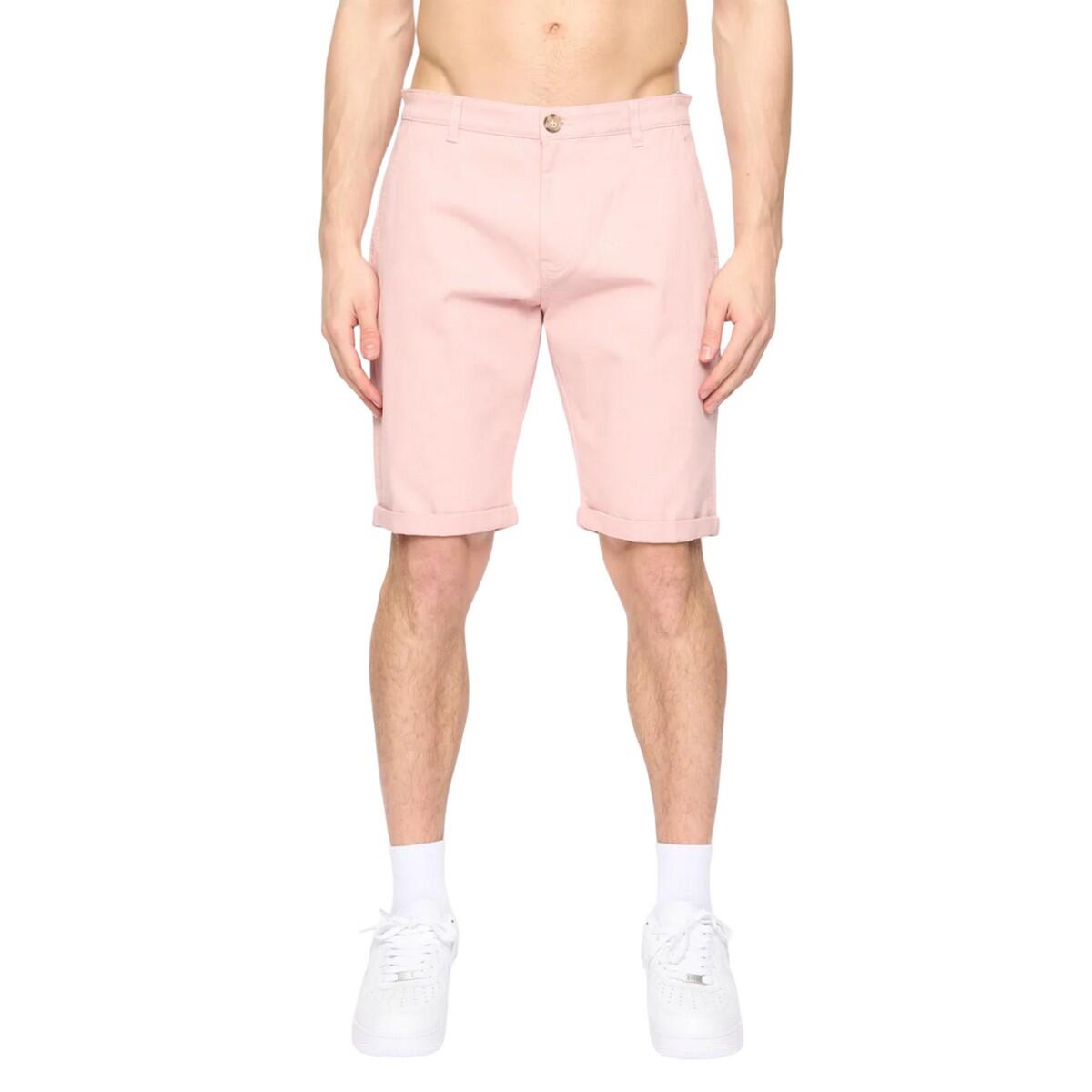 CROSSHATCH Mens Sinwood Chino Shorts (Soft Pink)