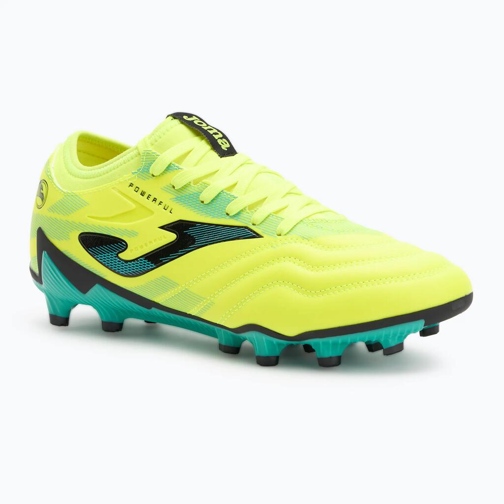 Joma Powerful 2411 Firm Ground football boots – Lemon Fluor/Turq, Size 46