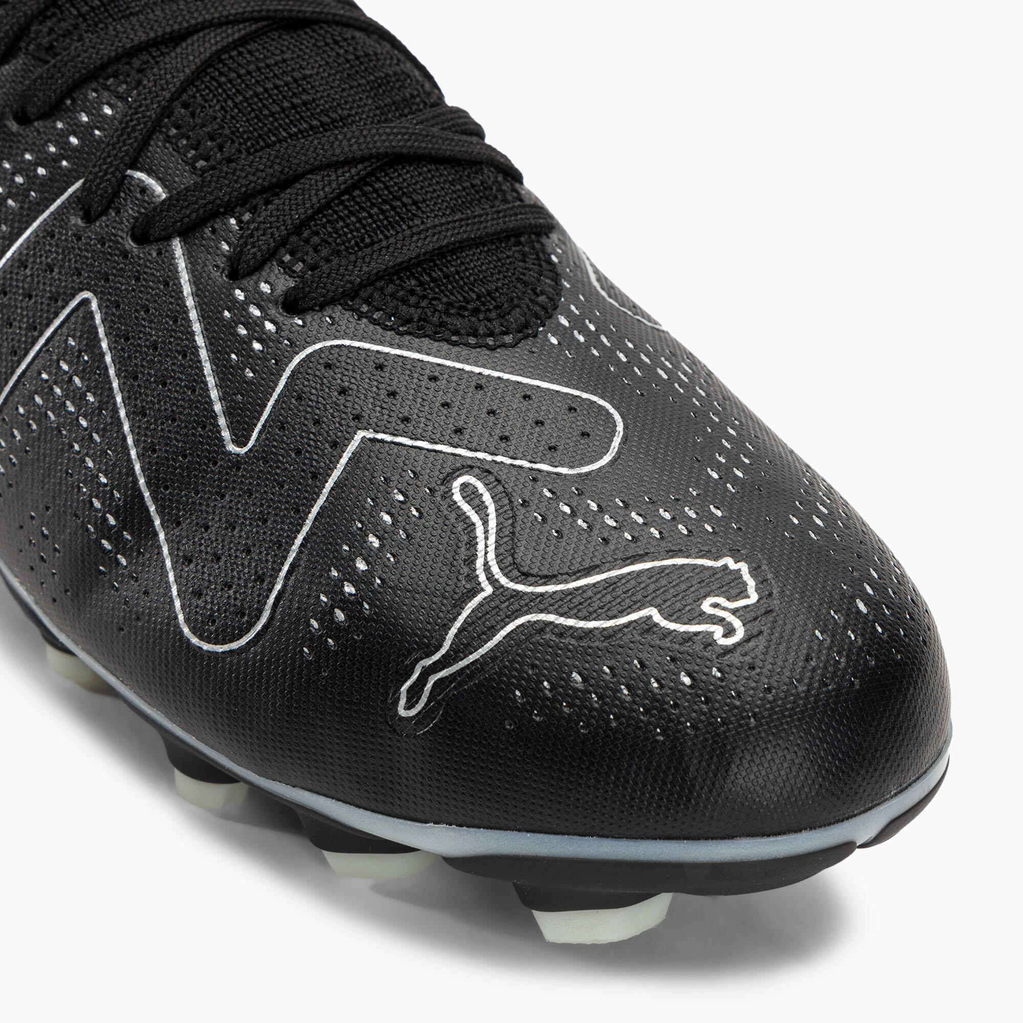 FUTURE PLAY FG/AG Fußballschuhe Jugendliche PUMA Black Silver Metallic 7/7