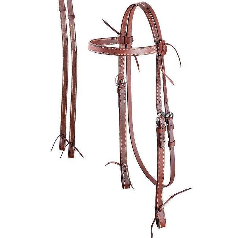 TATTINI Trensen aus glattem Fettleder für Pferde Tattini Western