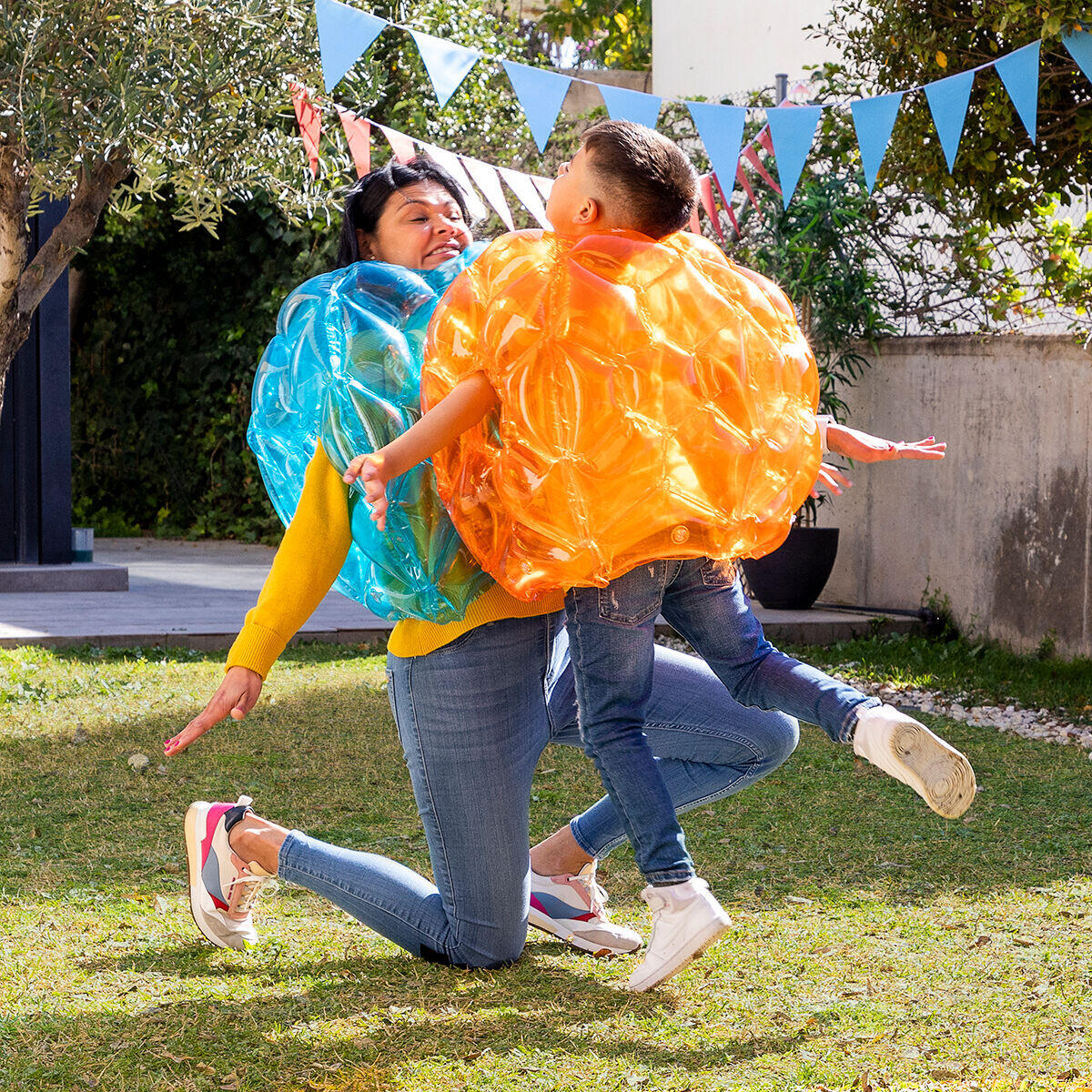 Giant Inflatable Bumper Bubble Ball (x2) InnovaGoods Blue 4/5