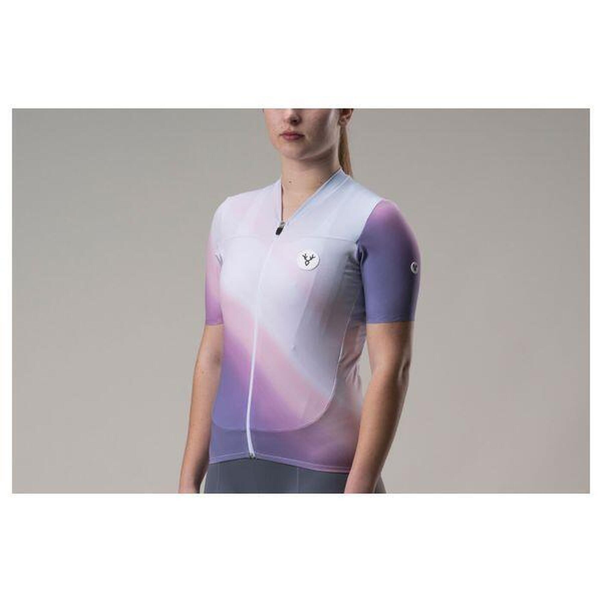 Maillot Manches Courtes Femme LeBram Ventoux Aquarelle Violet